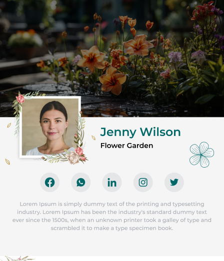Digital business card preview on a phone